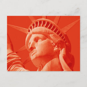 Red Statue of Liberty Postcard