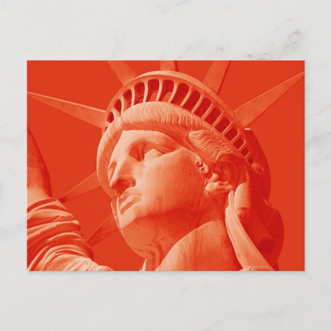 Red Statue of Liberty Postcard (Front)