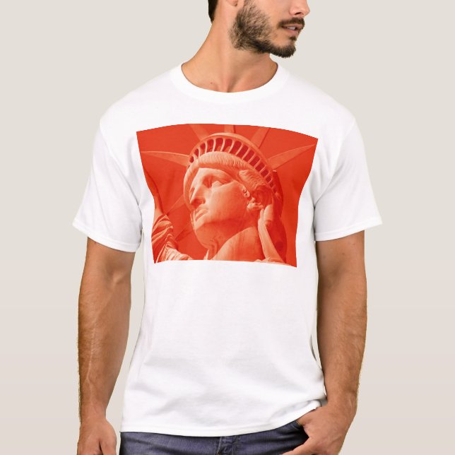 Red Statue of Liberty T-Shirt (Front)