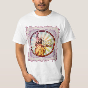 Red Statue Of Liberty t-shirt