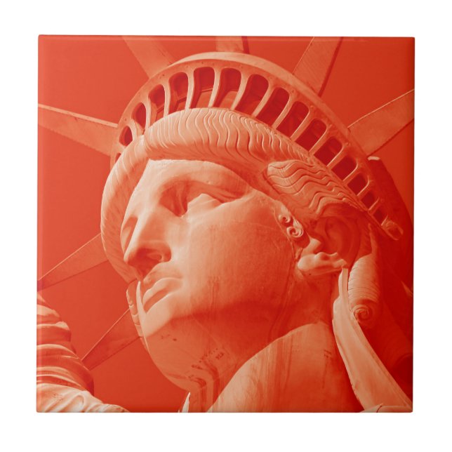 Red Statue of Liberty Tile (Front)