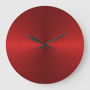 Red Stell Wall Clock without numbers