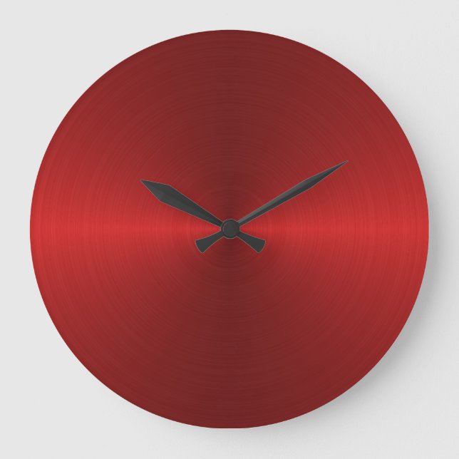 Red Stell Wall Clock without numbers (Front)