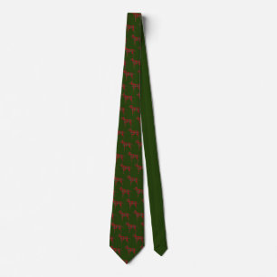 Red Stewart Plaid Dog Tie