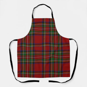 Red Stewart Plaid Tartan for Christmas Apron