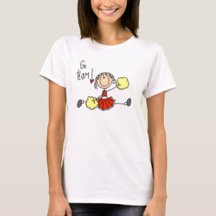 Red Stick Figure Cheerleader t-shirts and Gifts
