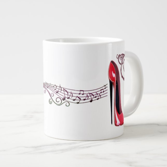 Red Stiletto and Butterfly Speciality Mug (Front Right)