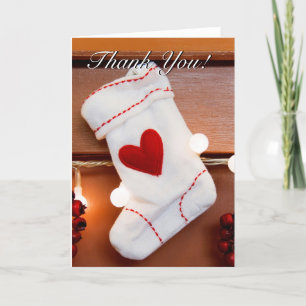 Red stocking holiday card