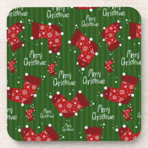 Red Stockings christmas coasters