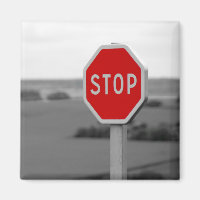 Red Stop Road Sign Minimalist Photography
