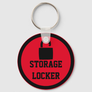 Red Storage Space Locker Key Ring