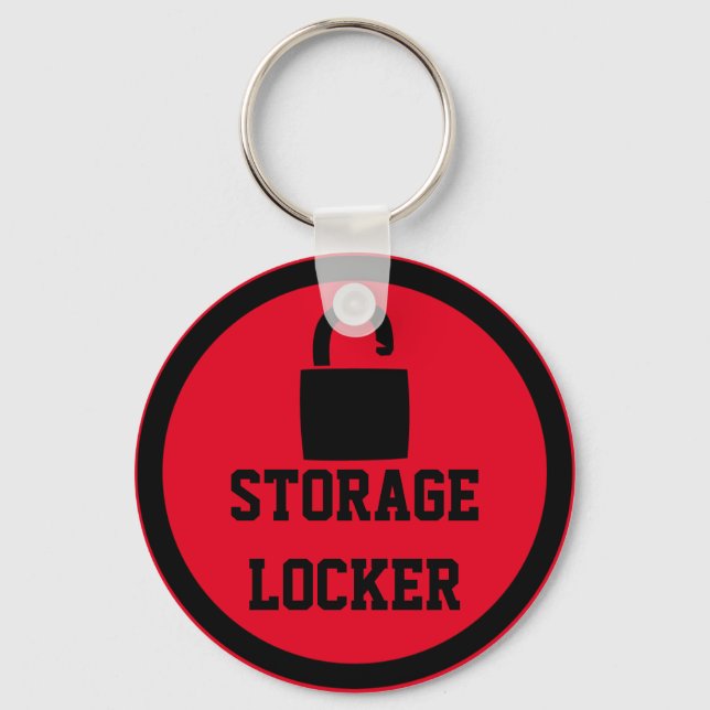 Red Storage Space Locker Key Ring (Front)