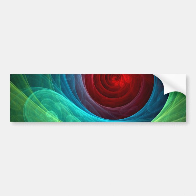 Red Storm Abstract Art Bumper Sticker (Front)