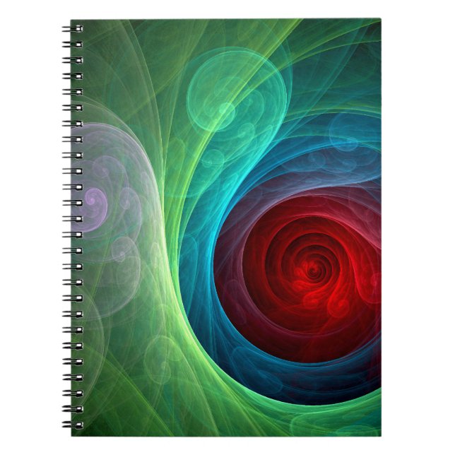 Red Storm Abstract Art Notebook (Front)