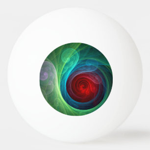 Red Storm Abstract Art Ping Pong Ball