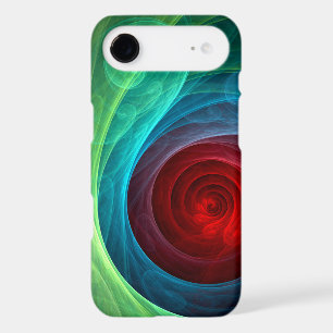 Red Storm Floral Modern Abstract Art Colour Patter