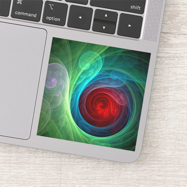 Red Storm Floral Modern Abstract Art Colour Patter (Detail)