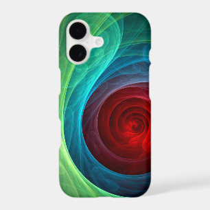 Red Storm Floral Modern Abstract Art Colour Patter