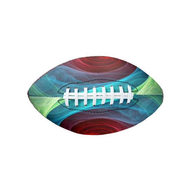 Red Storm Floral Modern Abstract Art Colour Patter American Football (Front)