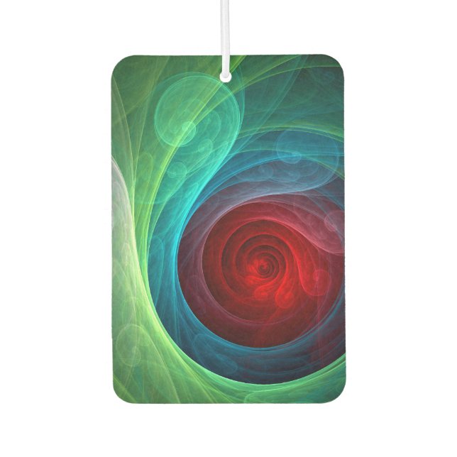 Red Storm Floral Modern Abstract Art Colour Patter Car Air Freshener (Front)