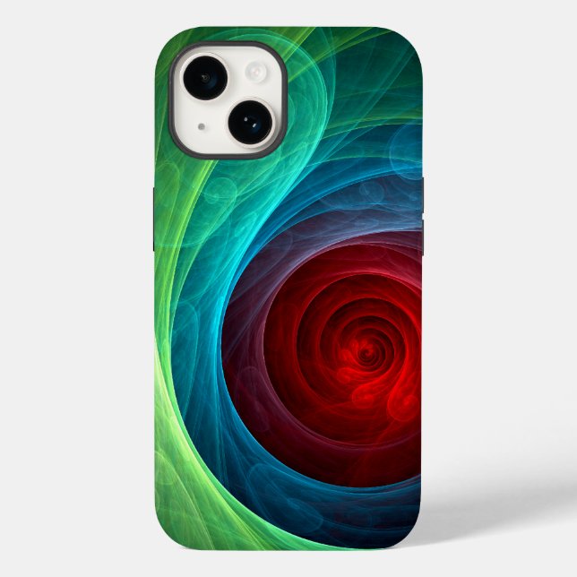 Red Storm Floral Modern Abstract Art Colour Patter Case-Mate iPhone Case (Back)