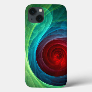 Red Storm Floral Modern Abstract Art Colour Patter iPhone 13 Case
