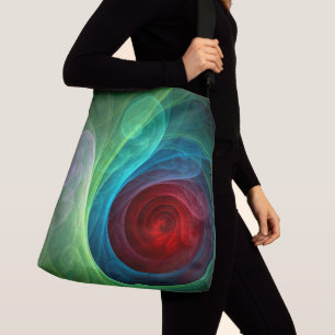 Red Storm Floral Modern Abstract Art Colour Patter Crossbody Bag