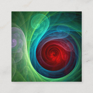 Red Storm Floral Modern Abstract Art Colour Patter Enclosure Card