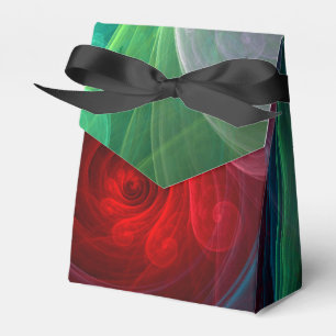 Red Storm Floral Modern Abstract Art Colour Patter Favour Box