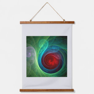 Red Storm Floral Modern Abstract Art Colour Patter Hanging Tapestry