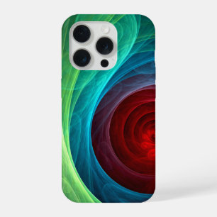 Red Storm Floral Modern Abstract Art Colour Patter iPhone 15 Pro Case
