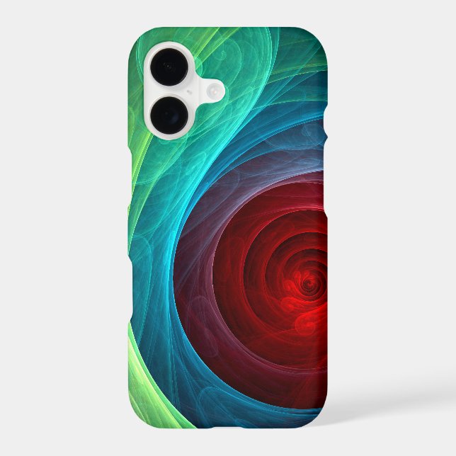 Red Storm Floral Modern Abstract Art Colour Patter iPhone Case (Back)