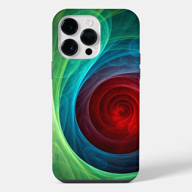 Red Storm Floral Modern Abstract Art Colour Patter iPhone Case (Back)