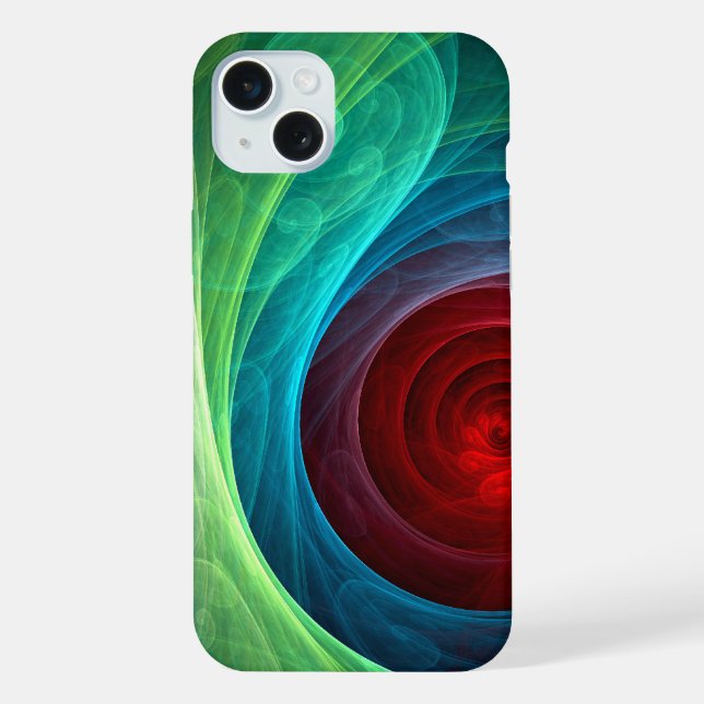 Red Storm Floral Modern Abstract Art Colour Patter iPhone Case (Back)