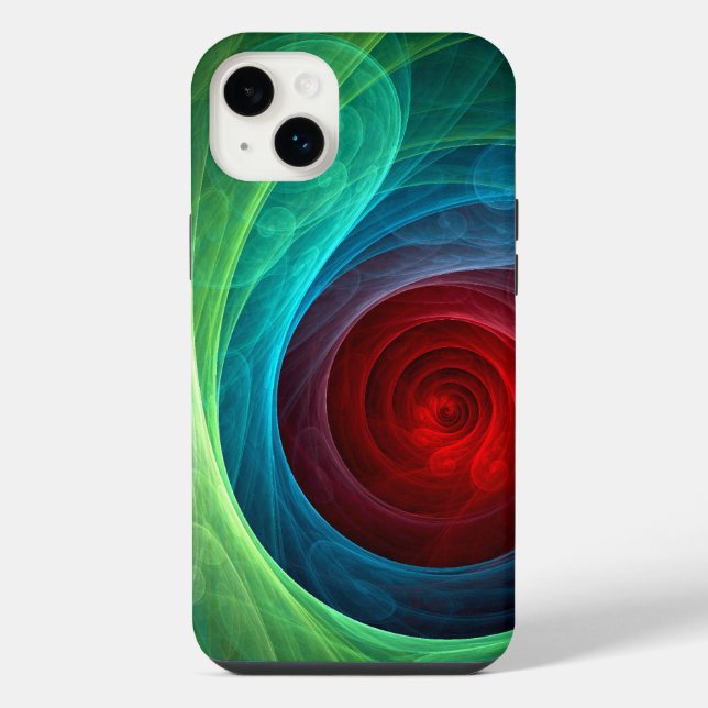 Red Storm Floral Modern Abstract Art Colour Patter iPhone Case (Back)