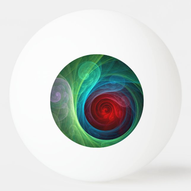 Red Storm Floral Modern Abstract Art Colour Patter Ping Pong Ball (Front)
