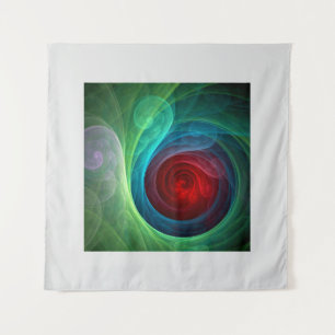 Red Storm Floral Modern Abstract Art Colour Patter Tapestry