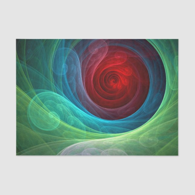 Red Storm Floral Modern Abstract Art Colour Patter Tissue Paper (Front)