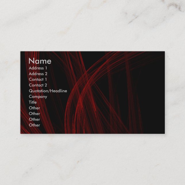 Red Strain Business Card (Front)