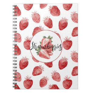 Red Strawberries Fruit   Notebook