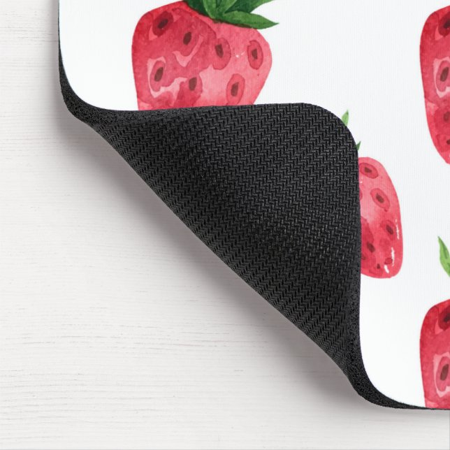 Red Strawberries Pattern Mouse Mat (Corner)