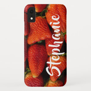 Red Strawberries Personalised iPhone XR XS XS Max iPhone XR Case