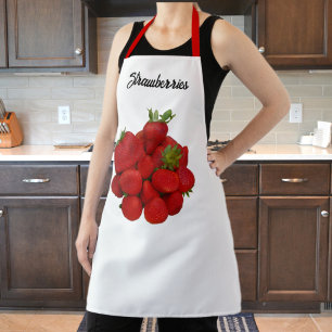 Red Strawberries Photographic  Apron