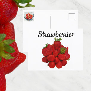 Red Strawberries Photographic Postcard