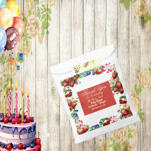 Red Strawberry Baby Shower Blue Berry Sweet Cute Favour Bags