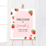 Red Strawberry Baby Shower Welcome Poster<br><div class="desc">Make your event special with this Berry Sweet Baby Shower with our cute and lovely printable Welcome Sign featuring adorable Strawberry Shower theme. Download,  personalise,  and create lasting memories with this perfect touch for your joyous celebration!

BS616</div>