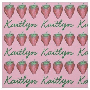 Red Strawberry Berry Summer Berries Fruit Print Fabric