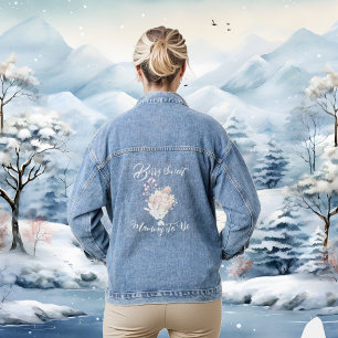 Red Strawberry Blue Berry Sweet Baby Shower  Denim Jacket