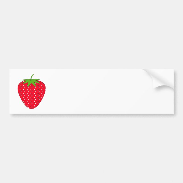 Red Strawberry. Bumper Sticker (Front)