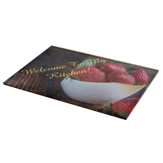 Red Strawberry Cutting Board (Corner)